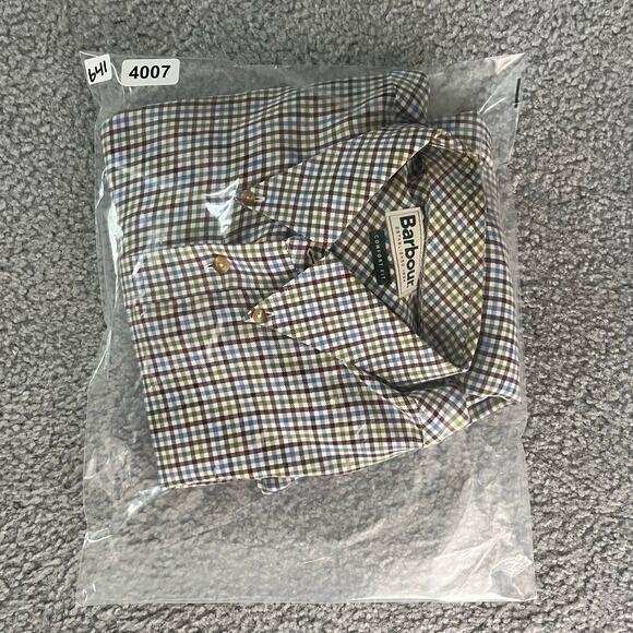 Barbour Button Down Shirt Mens L Multi-color Gingham Comfort Fit Classic Preppy - Picture 9 of 9